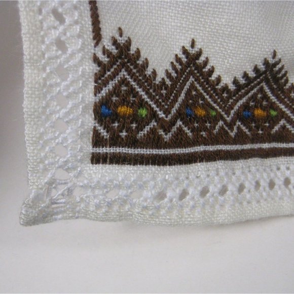 Set Of 4 Placemats Hand Stitched Polyester 11 x 18 in Openwork - Picture 9 of 9